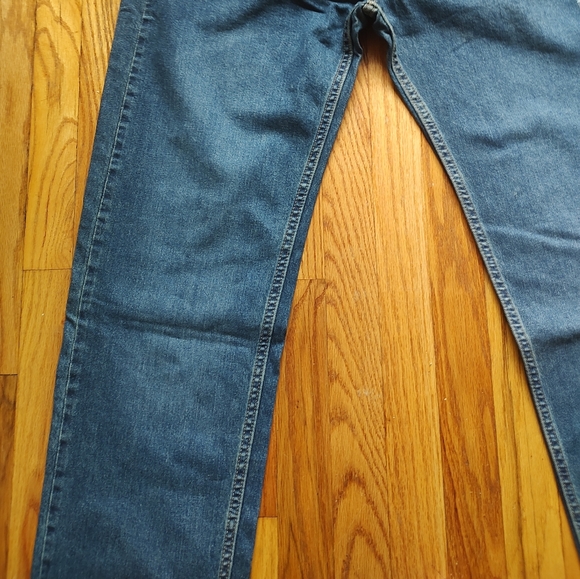 Levi's Levis Flex 505 Straight Leg Cotton Blend Blue Navy Pockets Jeans 36 - Picture 3 of 16